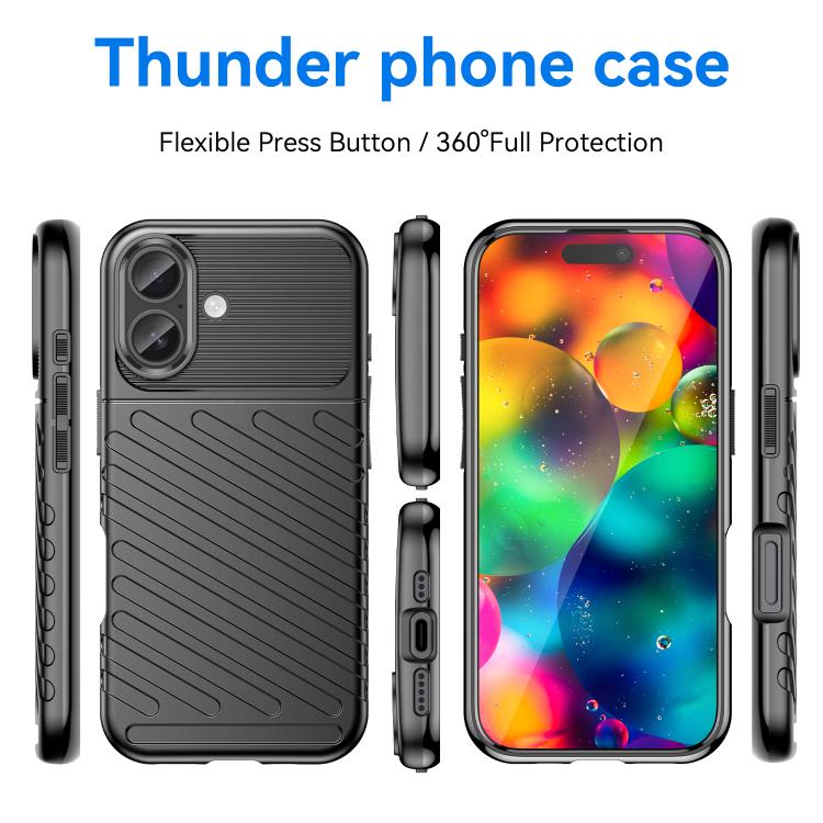 For iPhone 17 Thunderbolt Shockproof Soft TPU Phone Case