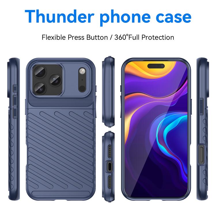 For iPhone 17 Pro Max Thunderbolt Shockproof Soft TPU Phone Case