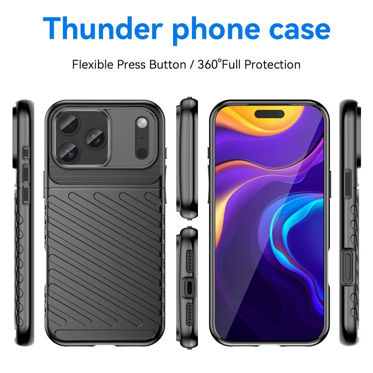 For iPhone 17 Pro Max Thunderbolt Shockproof Soft TPU Phone Case
