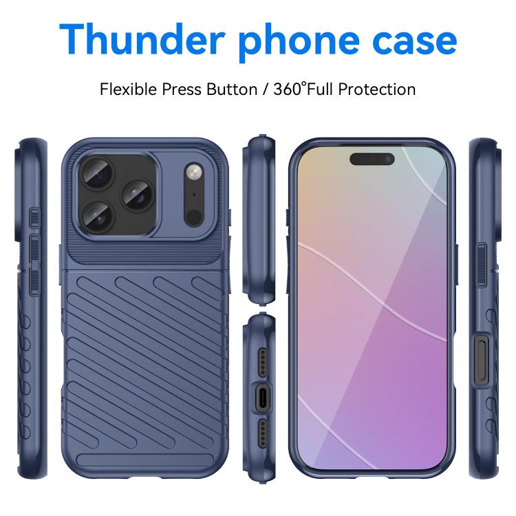 For iPhone 17 Pro Thunderbolt Shockproof Soft TPU Phone Case