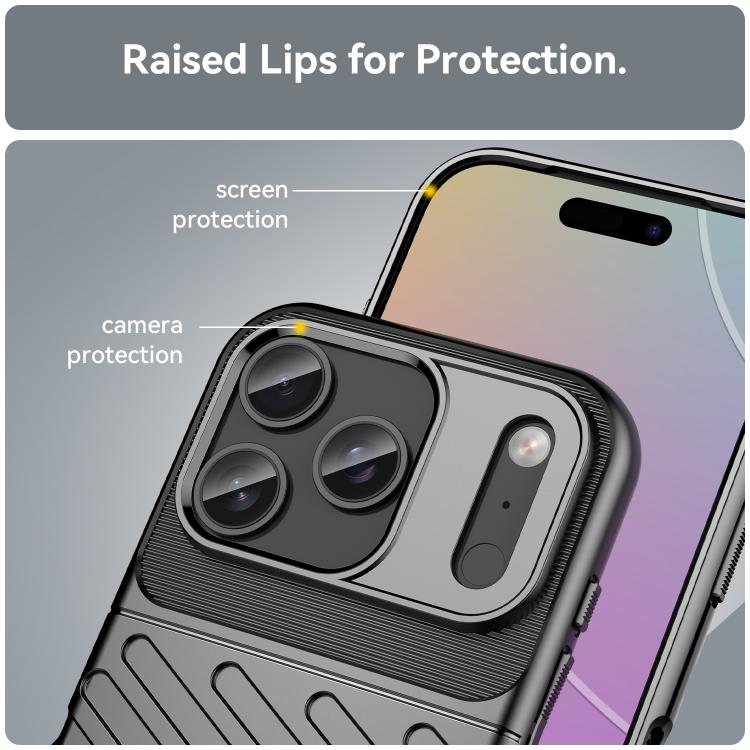 For iPhone 17 Pro Thunderbolt Shockproof Soft TPU Phone Case