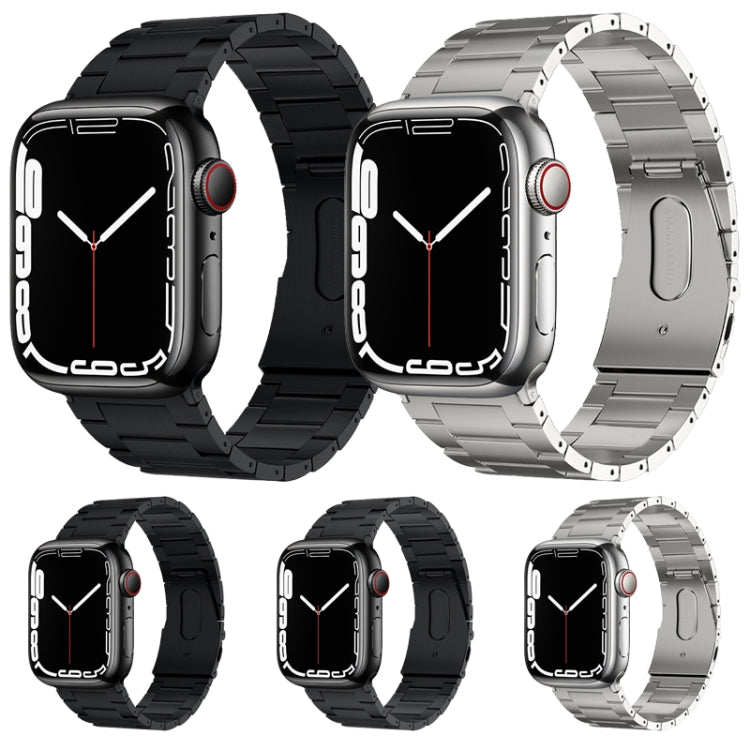 For Apple Watch Series 10 46mm PG63 Three-Bead Protrusion Titanium Metal Watch Band