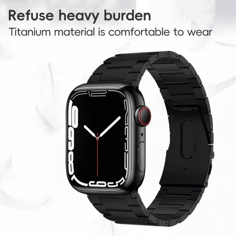 For Apple Watch Series 10 46mm PG63 Three-Bead Protrusion Titanium Metal Watch Band