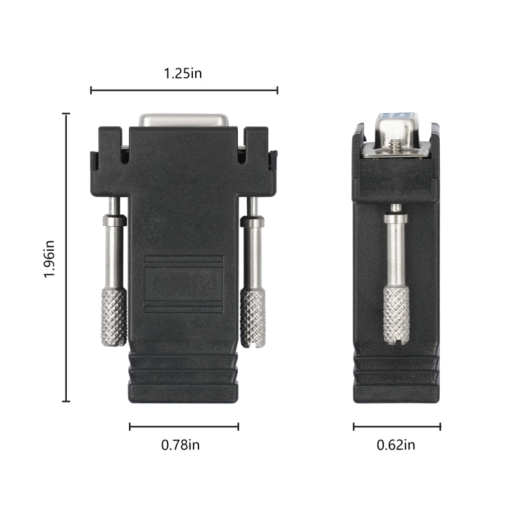 DB15 VGA Female to RJ45 8P Female Adapter - Black