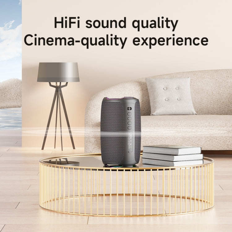 Zealot S61M RGB Rhythmic Light Karaoke Wireless Speaker, Style:Dual Mic - Black