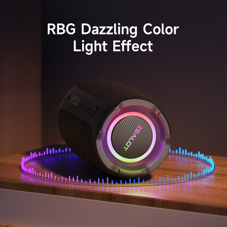 Zealot S61M RGB Rhythmic Light Karaoke Wireless Speaker, Style:Dual Mic - Black