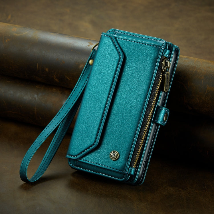 For iPhone 14 Plus CaseMe C36 Card Slots Zipper Wallet RFID Anti-theft Leather Phone Case