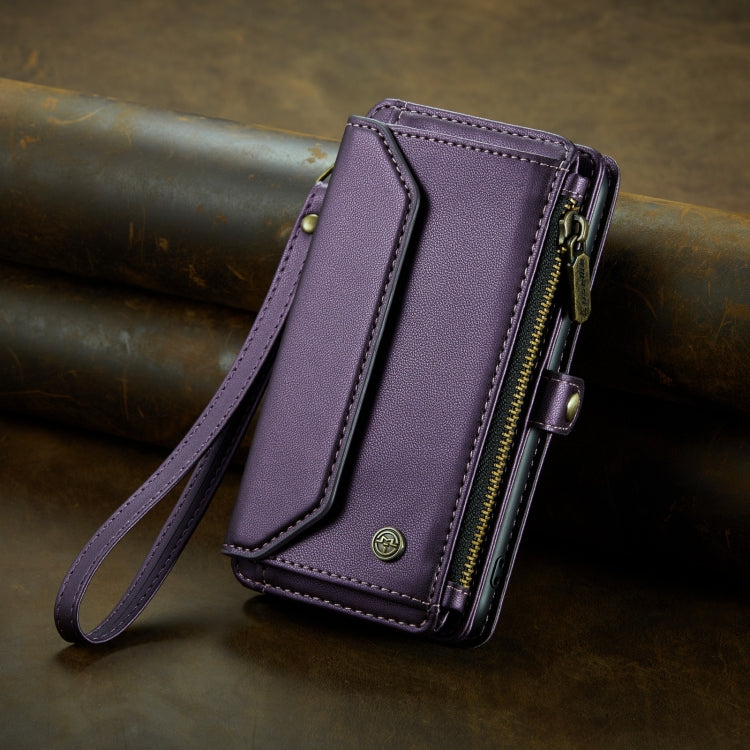 For iPhone 14 Pro Max CaseMe C36 Card Slots Zipper Wallet RFID Anti-theft Leather Phone Case