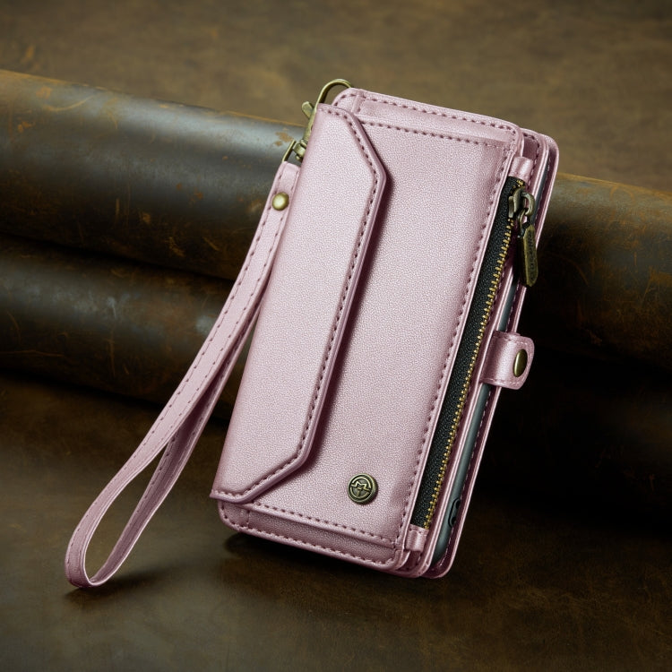 For iPhone 15 Plus CaseMe C36 Card Slots Zipper Wallet RFID Anti-theft Leather Phone Case