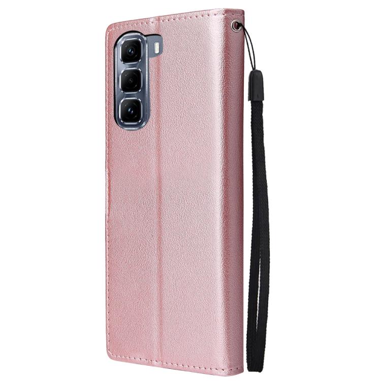 For Infinix Hot 50 5G Multifunctional Horizontal Flip Leather Phone Case with Three Card Slot