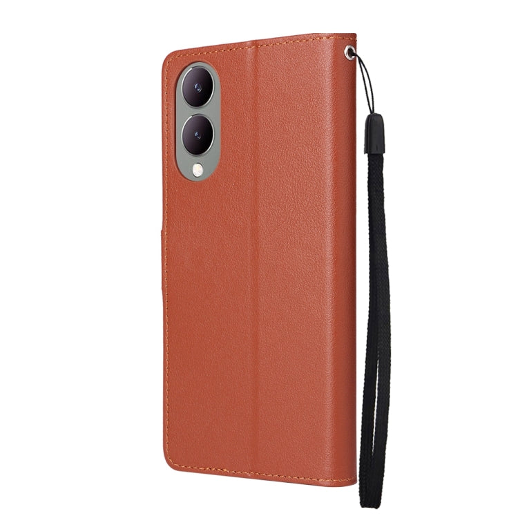 For vivo Y17s 4G 3-Card Slots Multifunctional Leather Phone Case