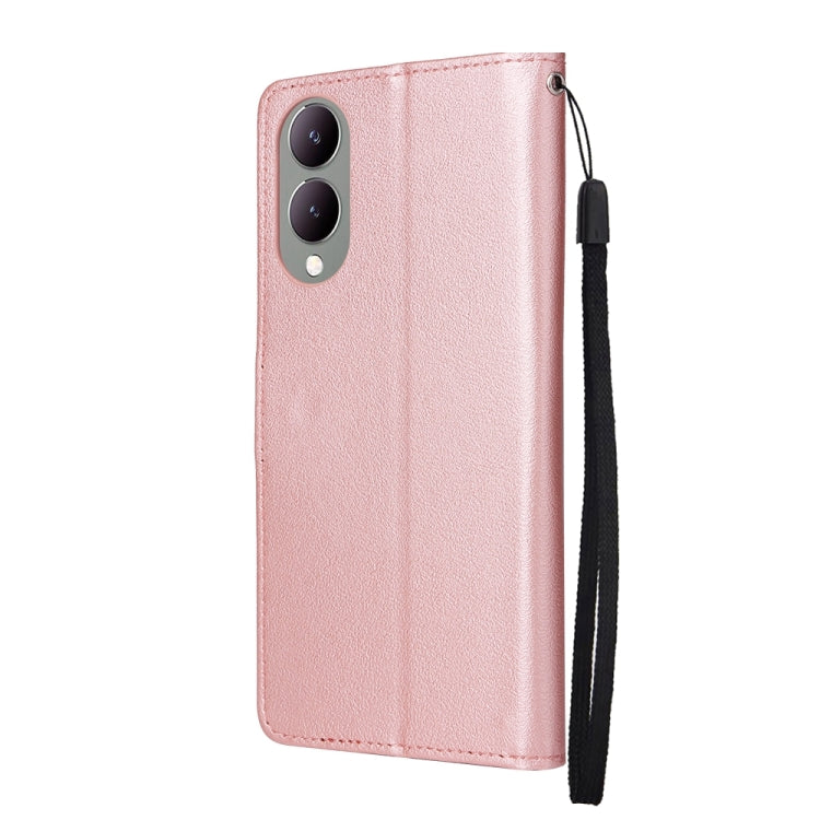 For vivo Y17s 4G 3-Card Slots Multifunctional Leather Phone Case