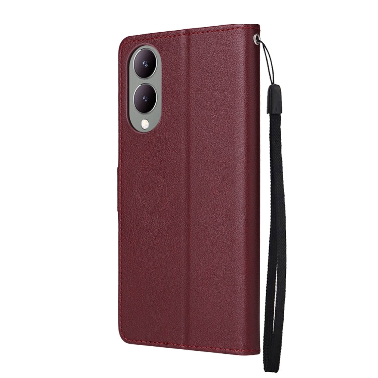 For vivo Y17s 4G 3-Card Slots Multifunctional Leather Phone Case