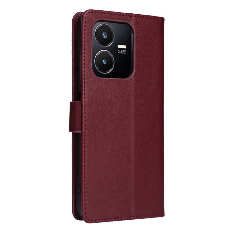 For vivo Y22s 4G / Y22 4G 2022 3-Card Slots Multifunctional Leather Phone Case