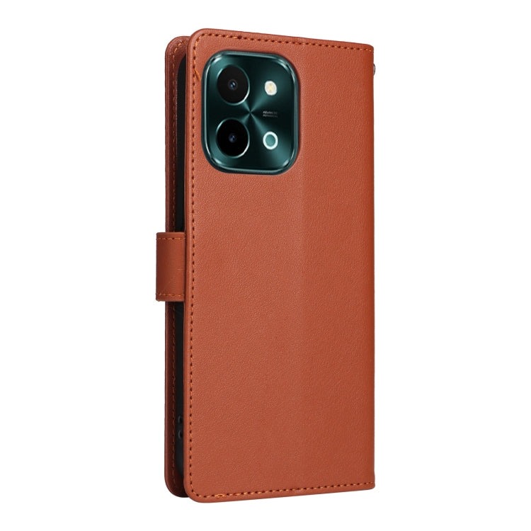 For vivo Y28 4G 3-Card Slots Multifunctional Leather Phone Case