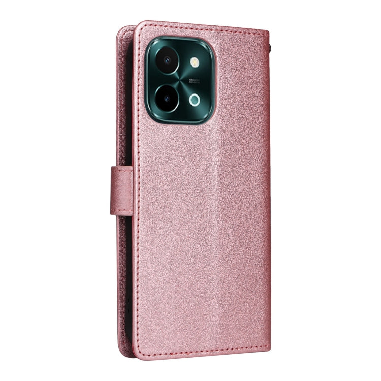 For vivo Y28 4G 3-Card Slots Multifunctional Leather Phone Case