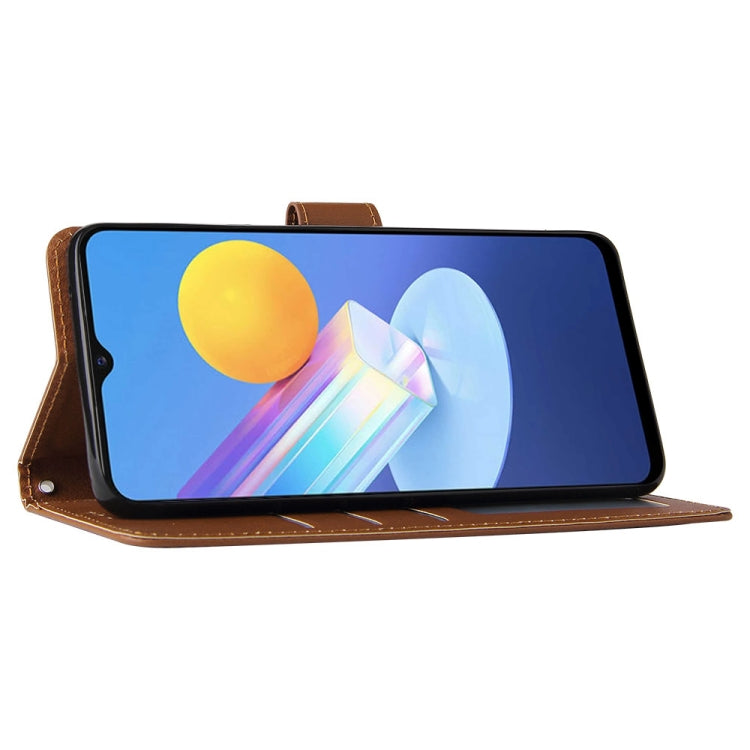For vivo Y72 5G 3-Card Slots Multifunctional Leather Phone Case