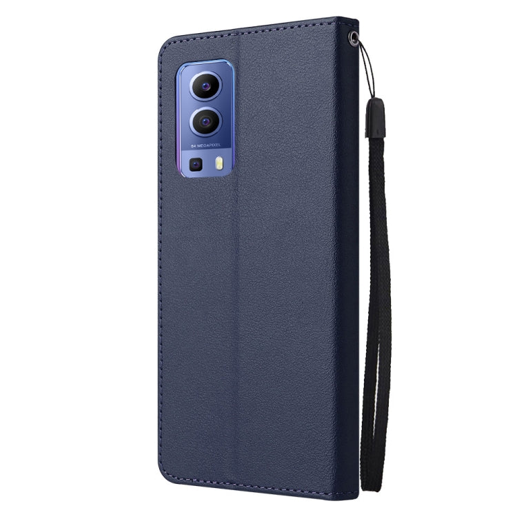 For vivo Y72 5G 3-Card Slots Multifunctional Leather Phone Case