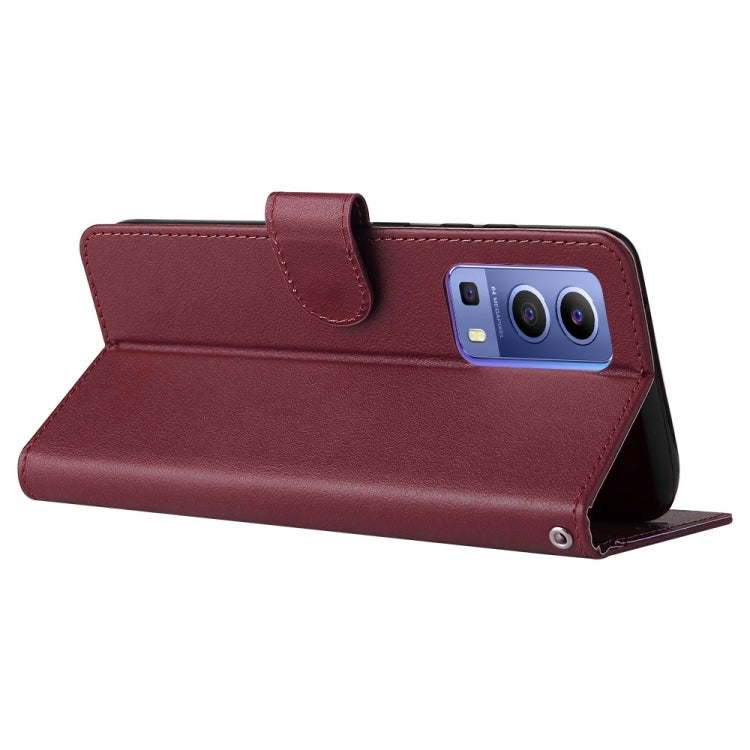 For vivo Y72 5G 3-Card Slots Multifunctional Leather Phone Case