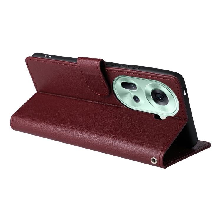 For OPPO Reno11 5G Global 3-Card Slots Multifunctional Leather Phone Case