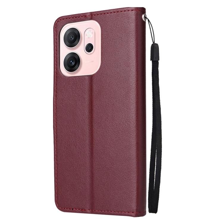 For OPPO Reno14 F 5G 3-Card Slots Multifunctional Leather Phone Case