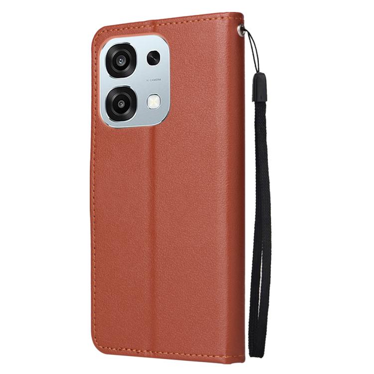 For OPPO A6x / A6 4G / 5G Global 3-Card Slots Multifunctional Leather Phone Case