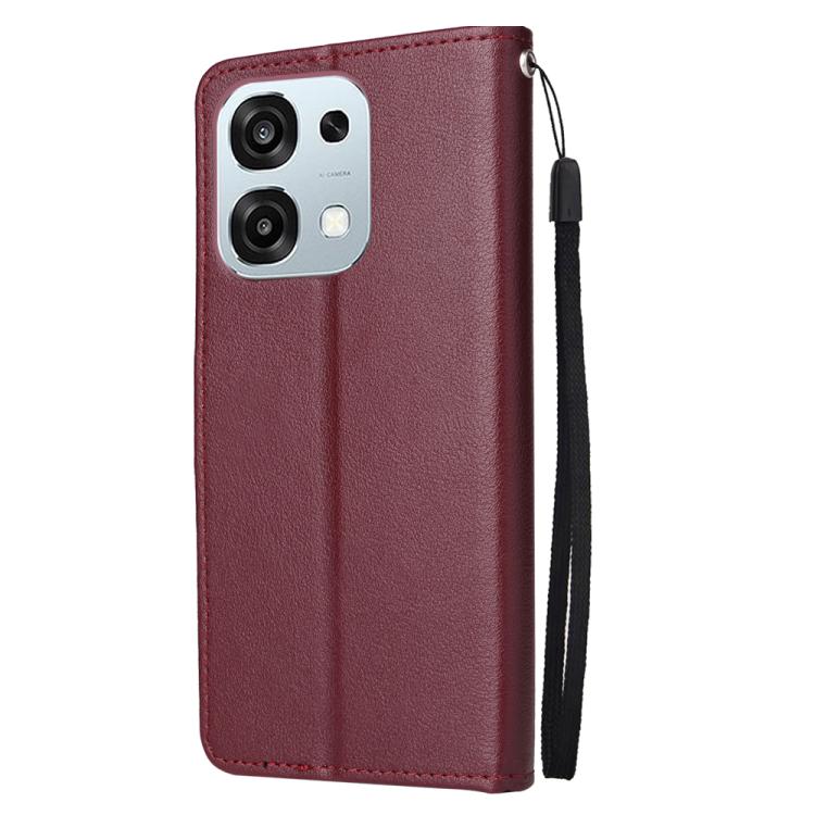 For OPPO A6x / A6 4G / 5G Global 3-Card Slots Multifunctional Leather Phone Case