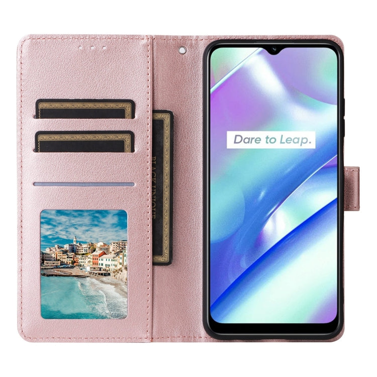 For Realme C33 3-Card Slots Multifunctional Leather Phone Case