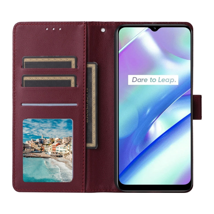 For Realme C33 3-Card Slots Multifunctional Leather Phone Case