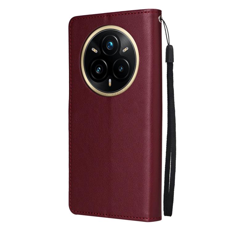 For Realme 14 Pro+ 5G Global 3-Card Slots Multifunctional Leather Phone Case