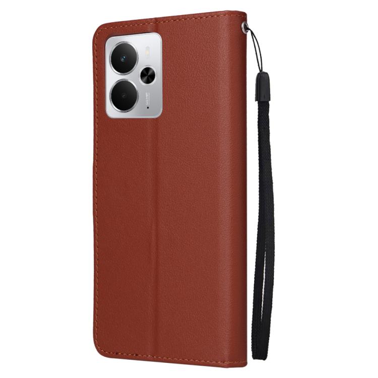 For Realme 14 5G 3-Card Slots Multifunctional Leather Phone Case