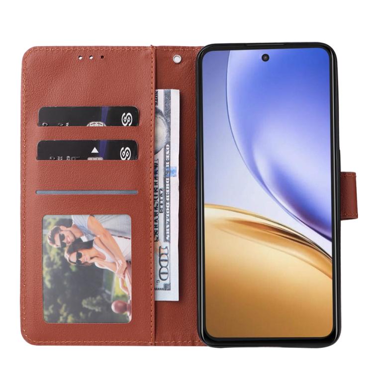 For Realme 14 5G 3-Card Slots Multifunctional Leather Phone Case