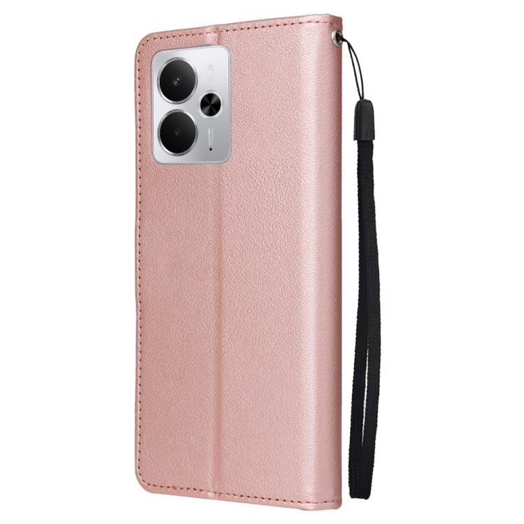 For Realme 14 5G 3-Card Slots Multifunctional Leather Phone Case