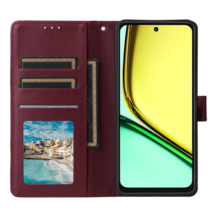 For Realme 12 Lite 4G 3-Card Slots Multifunctional Leather Phone Case