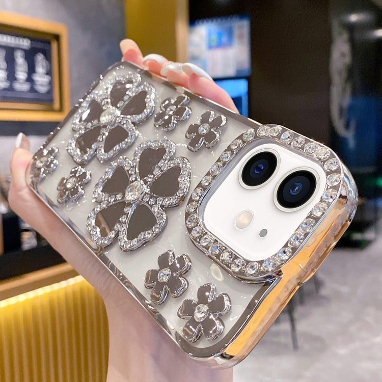 For iPhone 11 Electroplating Flower Diamond TPU Phone Case