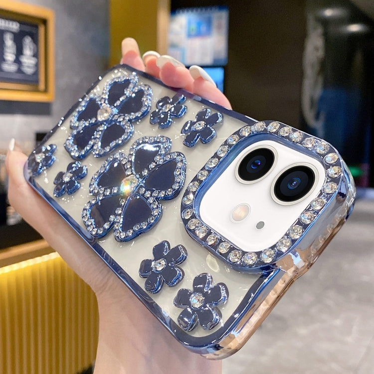 For iPhone 11 Electroplating Flower Diamond TPU Phone Case