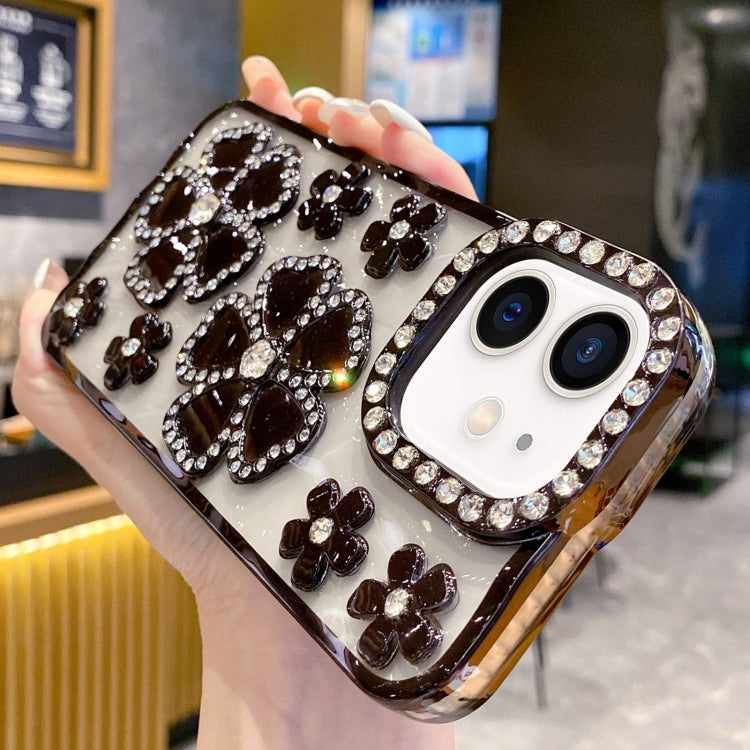 For iPhone 11 Electroplating Flower Diamond TPU Phone Case