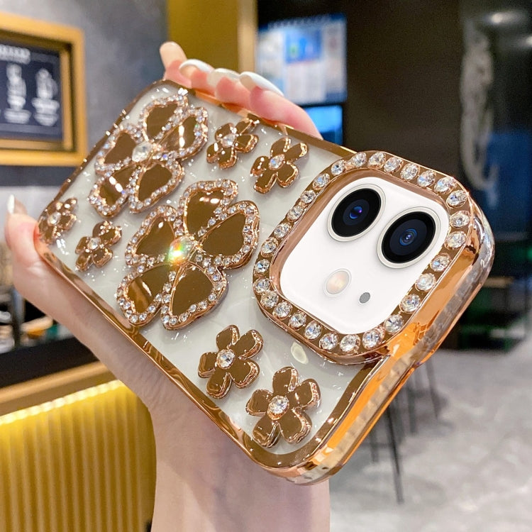 For iPhone 11 Electroplating Flower Diamond TPU Phone Case