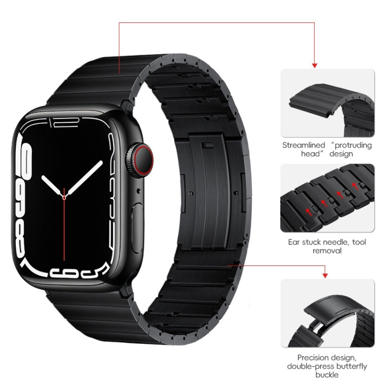 For Apple Watch Series 2 38mm PG65 Single Bead Bamboo Joint Spring Bars Titanium Metal Watch Band