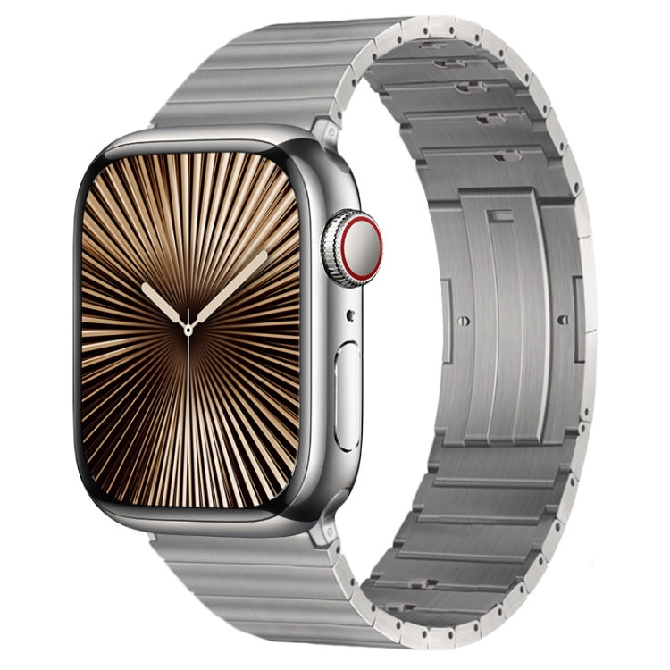 For Apple Watch Series 10 42mm PG65 Single Bead Bamboo Joint Spring Bars Titanium Metal Watch Band
