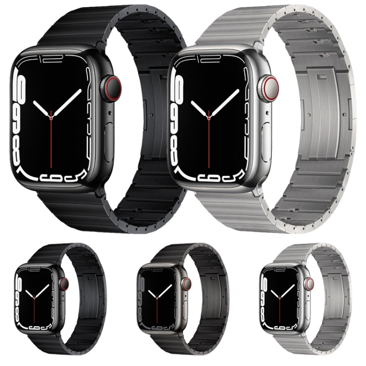 For Apple Watch Series 10 42mm PG65 Single Bead Bamboo Joint Spring Bars Titanium Metal Watch Band
