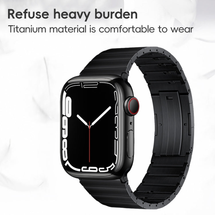 For Apple Watch Series 10 46mm PG65 Single Bead Bamboo Joint Spring Bars Titanium Metal Watch Band