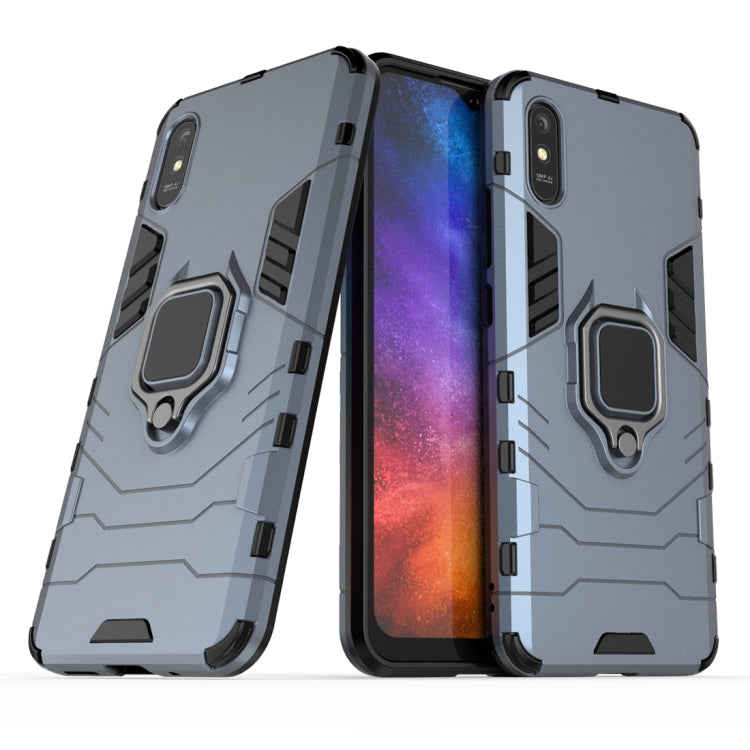 For Xiaomi Redmi 9A PC + TPU Anti-fall Protective Case with Magnetic Ring Holder