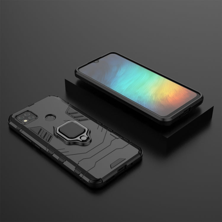 For Xiaomi Redmi 9C PC + TPU Anti-fall Protective Case with Magnetic Ring Holder