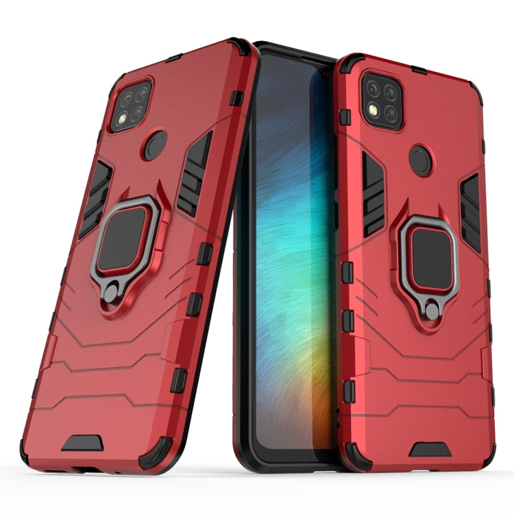 For Xiaomi Redmi 9C PC + TPU Anti-fall Protective Case with Magnetic Ring Holder