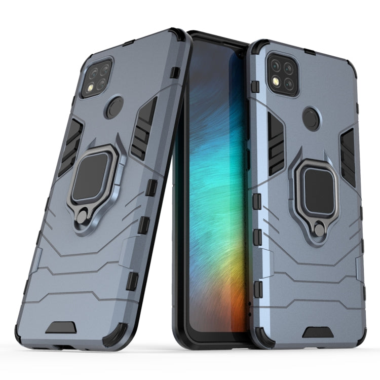 For Xiaomi Redmi 9C PC + TPU Anti-fall Protective Case with Magnetic Ring Holder