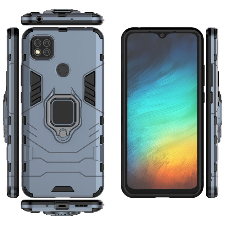 For Xiaomi Redmi 9C PC + TPU Anti-fall Protective Case with Magnetic Ring Holder