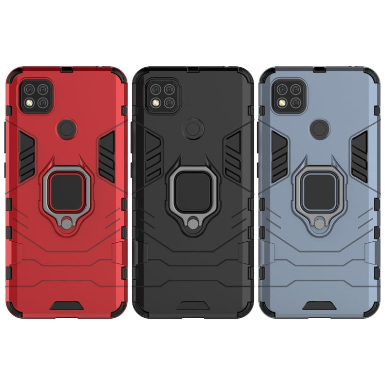 For Xiaomi Redmi 9C PC + TPU Anti-fall Protective Case with Magnetic Ring Holder