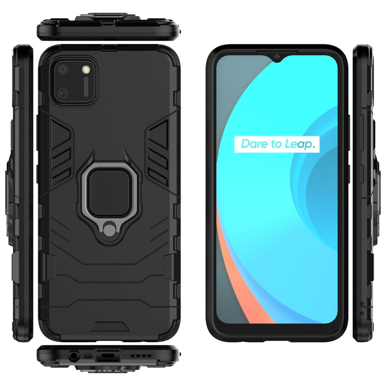 For OPPO Realme C11 PC + TPU Anti-fall Protective Case with Magnetic Ring Holder