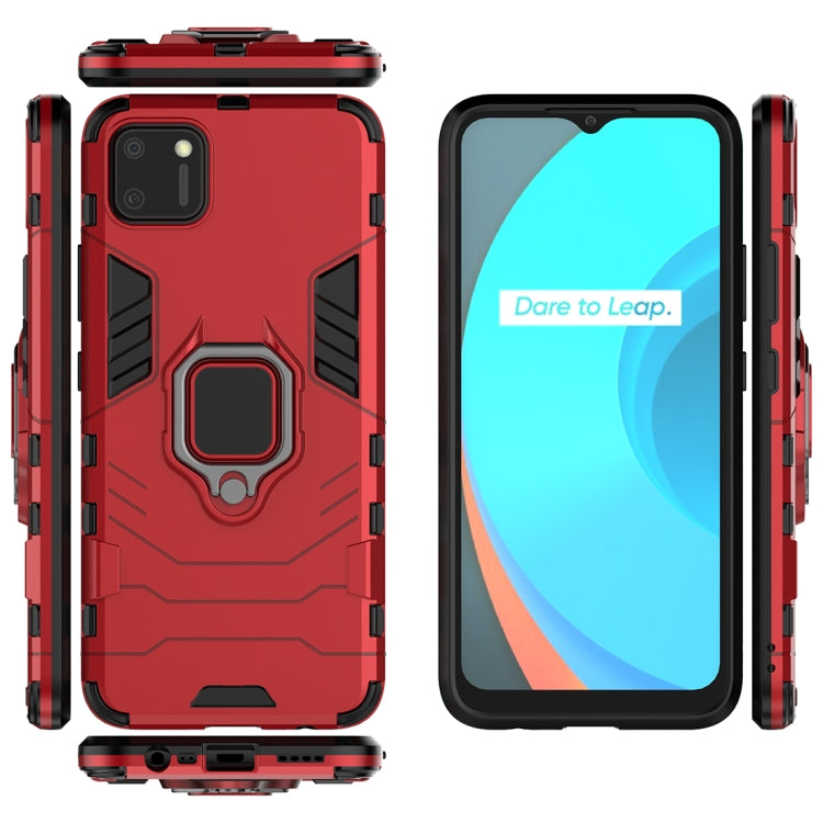 For OPPO Realme C11 PC + TPU Anti-fall Protective Case with Magnetic Ring Holder